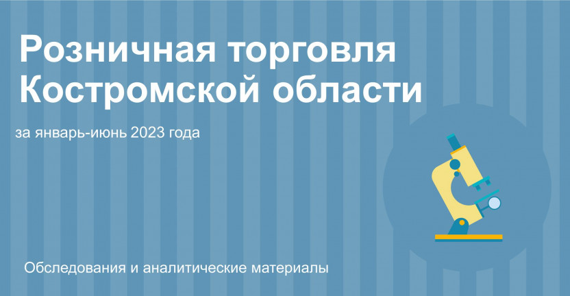 Розничная торговля  Костромской области за январь-июнь 2023 года